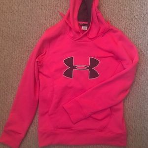 Women's pink under armor hoodie